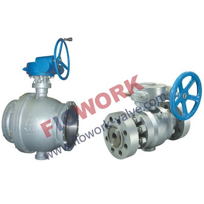 Gear open ball valves