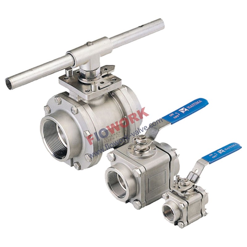Screwed ball valves